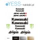 KAWASAKI NINJA ZX-6R naklejki tuningowe na motocykl  na owiewke na zadupek    YESS Naklejki
