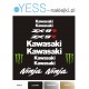 KAWASAKI NINJA ZX-9R naklejki tuningowe na motocykl  na owiewke na zadupek    YESS Naklejki