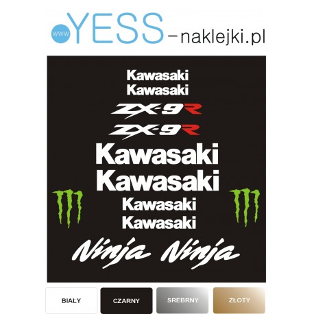 KAWASAKI NINJA ZX-9R naklejki tuningowe na motocykl  na owiewke na zadupek    YESS Naklejki