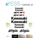 KAWASAKI NINJA ZX-9R naklejki tuningowe na motocykl  na owiewke na zadupek    YESS Naklejki