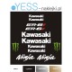 KAWASAKI NINJA ER-6F naklejki tuningowe na motocykl  na owiewke na zadupek    YESS Naklejki