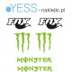 FOX LOGO Monster Energy naklejki tuningowe na motocykl skuter, samochód , quad, kask, owiewka, rower, TUNING Motoryzacja - YESS 