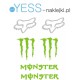 FOX LOGO Monster Energy naklejki tuningowe na motocykl skuter, samochód , quad, kask, owiewka, rower, TUNING Motoryzacja - YESS 