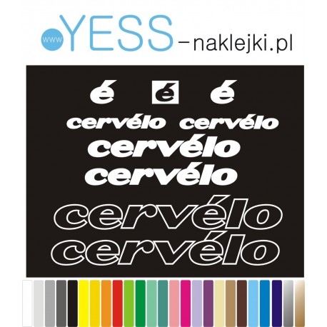CERVELO naklejki zastępcze na rower męski, gravel, górski, mtb, szosowy, trekkingowy, crossowy   -  YESS NaklejkI