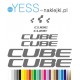 CUBE  naklejki zastępcze na rower damski, męski, gravel, górski, mtb, szosowy, trekkingowy, miejski - YESS Naklejki