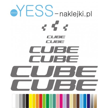 CUBE  naklejki zastępcze na rower damski, męski, gravel, górski, mtb, szosowy, trekkingowy, miejski - YESS Naklejki