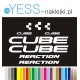 CUBE REACTION  naklejki zastępcze na rower damski, męski, gravel, górski, mtb, szosowy, trekkingowy, miejski - YESS Naklejki