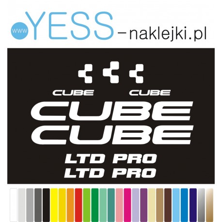 CUBE LTD PRO naklejki zastępcze na rower damski, męski, gravel, górski, mtb, szosowy, trekkingowy, miejski - YESS Naklejki