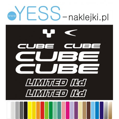 CUBE LIMITED ITD naklejki zastępcze na rower damski, męski, gravel, górski, mtb, szosowy, trekkingowy, miejski - YESS Naklejki