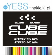 CUBE STEREO 140 HPA naklejki zastępcze na rower damski, męski, gravel, górski, mtb, szosowy, trekkingowy, miejski  YESS Naklejki