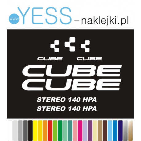 CUBE STEREO 140 HPA naklejki zastępcze na rower damski, męski, gravel, górski, mtb, szosowy, trekkingowy, miejski  YESS Naklejki