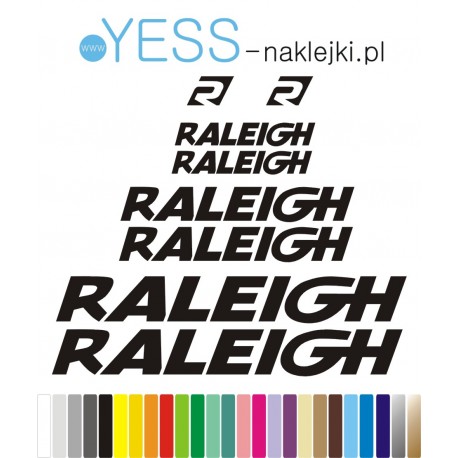 RALEIGH naklejki zastępcze na rower damski, męski, gravel, górski, mtb, szosowy, trekkingowy, miejski - YESS Naklejki
