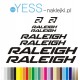 RALEIGH naklejki zastępcze na rower damski, męski, gravel, górski, mtb, szosowy, trekkingowy, miejski - YESS Naklejki