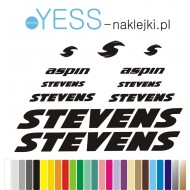 STEVENS ASPIN naklejki zastępcze na rower damski, męski, gravel, górski, mtb, szosowy, trekkingowy, miejski - YESS Naklejki