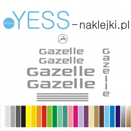 Gazelle naklejki zastępcze na rower damski, rower męski, gravel, górski, mtb, szosowy, trekkingowy, miejski - YESS Naklejki