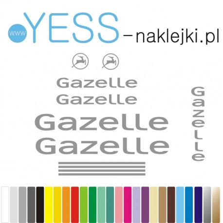 Gazelle naklejki zastępcze na rower damski, rower męski, gravel, górski, mtb, szosowy, trekkingowy, miejski - YESS Naklejki