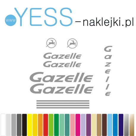 Gazelle naklejki zastępcze na rower damski, rower męski, gravel, górski, mtb, szosowy, trekkingowy, miejski - YESS Naklejki