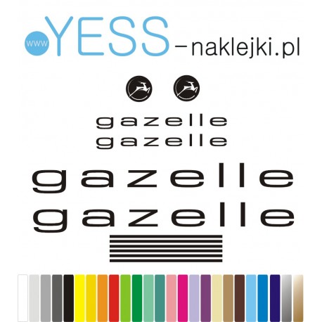 Gazelle naklejki zastępcze na rower damski, rower męski, gravel, górski, mtb, szosowy, trekkingowy, miejski - YESS Naklejki
