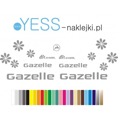 Gazelle  BLOOM naklejki zastępcze na rower damski, rower męski, gravel, górski, mtb, szosowy, trekkingowy, miejski - YESS Naklej