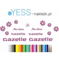 Gazelle  MISS GRACE  naklejki zastępcze na rower damski, damka, rower holender, rower amsterdam, rower miejski - YESS Naklejki