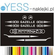 Gazelle  SOLIDE Gazelle naklejki zastępcze na rower damski, damka, rower męski, rower holender, rower amsterdam, rower miejski -