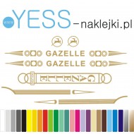 Gazelle  SOLIDE naklejki zastępcze na rower damski, rower męski, gravel, górski, mtb, szosowy, trekkingowy, miejski - YESS Nakle