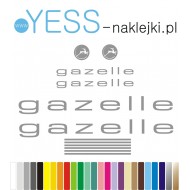   Gazelle naklejki zastępcze na rower damski, damka, rower męski, rower holender, rower amsterdam, rower miejski - YESS Naklejki