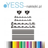 FAVORIT naklejki zastępcze na rower damski, rower męski, gravel, górski, mtb, szosowy, trekkingowy, miejski  YESS Naklejki