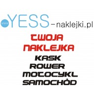 Twoja Naklejka Imię Ksywa Dowolny Napis naklejki na kask rower motocykl YESS Naklejki