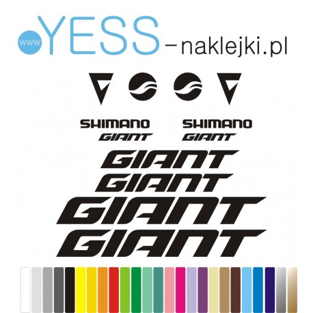 GIANT nowe logo, GIANT naklejki na rower męski, rower damski gravel, górski, mtb, szosowy, trekkingowy, miejski - Sklep YESS Nak