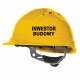 INWESTOR BUDOWY naklejka BHP na kask hełm ochronny budowlany roboczy YESS Naklejki