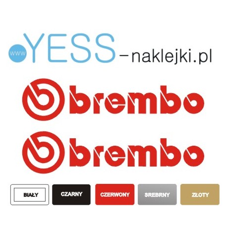 Brembo naklejki tuningowe na zaciski YESS Naklejki