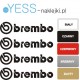 Brembo naklejki tuningowe  na zaciski   YESS Naklejki
