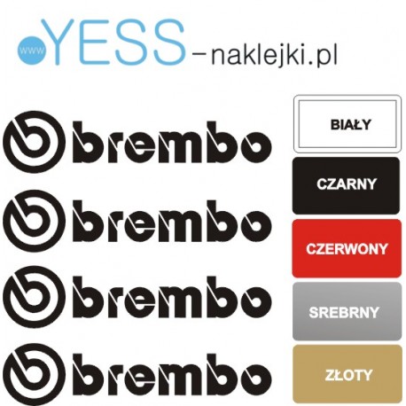 Brembo naklejki tuningowe  na zaciski   YESS Naklejki