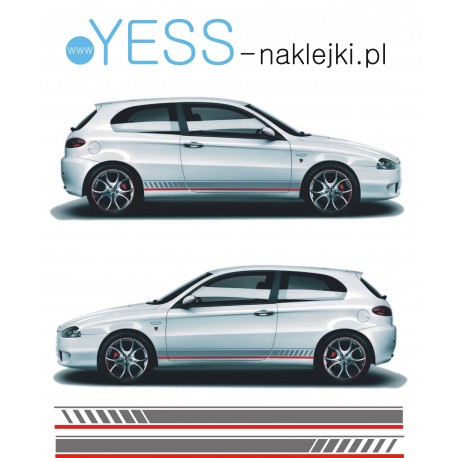 ALFA ROMEO 147 159 Ducati Corse  Naklejki Pasy boczne na Samochód Tuning   YESS Naklejki