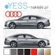 AUDI Uniwersalne Naklejki Pasy Boczne 180cm Tuning Samochód  A4 A5 A6 A7 A8 Q3 Q5 Q7 Q8 TT YESS Naklejki