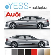AUDI  Uniwersalne Naklejki Pasy Boczne 180cm Tuning Samochód  A4 A5 A6 A7 A8 Q3 Q5 Q7 Q8 TT YESS Naklejki