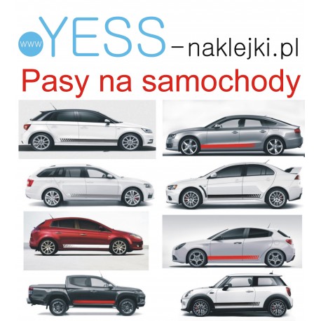 Uniwersalne Pasy Boczne 180cm Naklejki na każdy samochód TUNING 4X4