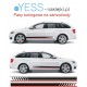 SKODA  Naklejki Pasy Boczne 190cm na Każdy Samochód Tuning    YESS Naklejki