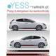  TOYOTA VOLKSWAGEN  GOLF  SKODA Naklejki Pasy Boczne 190cm na Samochód Tuning  YESS Naklejki