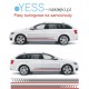  TOYOTA VOLKSWAGEN  GOLF  SKODA Naklejki Pasy Boczne 190cm na Samochód Tuning  YESS Naklejki
