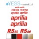 Aprilia RS50 naklejki tuningowe na motocykl  YESS Naklejki
