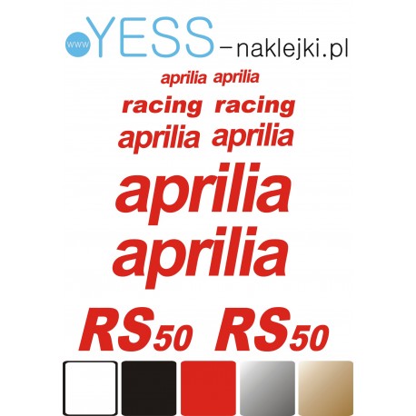 Aprilia RS50 naklejki tuningowe na motocykl  YESS Naklejki