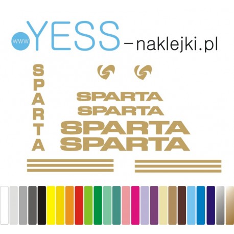  	SPARTA naklejki na rower damski, rower męski, rower miejski, rower damka, YESS Naklejki.pl