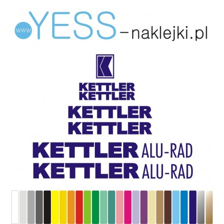 KETTLER ALU-RAD naklejki zastępcze na rower damski, rower męski, gravel, górski, szosowy, trekkingowy, miejski - YESS Naklejki
