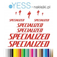 SPECIALIZED S-WORKS  czerwone naklejki zastępcze na rower damski, męski, gravel, górski, mtb, szosowy, trekkingowy, miejski - YE