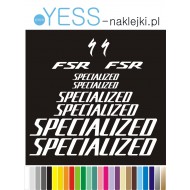 SPECIALIZED FSR S-WORKS  naklejki zastępcze na rower damski, męski, gravel, górski, mtb, szosowy, trekkingowy, miejski - YESS Na
