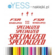 SPECIALIZED FSR ENDURO EVO S-WORKS  naklejki zastępcze na rower damski, męski, gravel, górski, mtb, szosowy, trekkingowy - YESS 