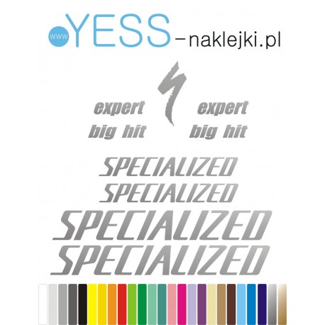 SPECIALIZED BIG HIT EXPERT S-WORKS  naklejki zastępcze na rower damski, męski, gravel, górski, mtb, szosowy, trekkingowy - YESS 