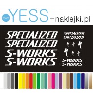 SPECIALIZED S-WORKS naklejki zastępcze na rower damski, męski, gravel, górski, mtb, szosowy, trekkingowy - YESS Naklejki
